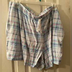 3X Croft & Barrow Pajama Multicolor Plaid Shorts